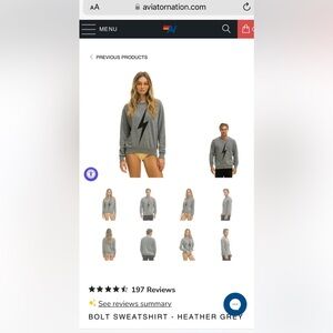 Aviator Nation Bolt Crew Sweatshirt